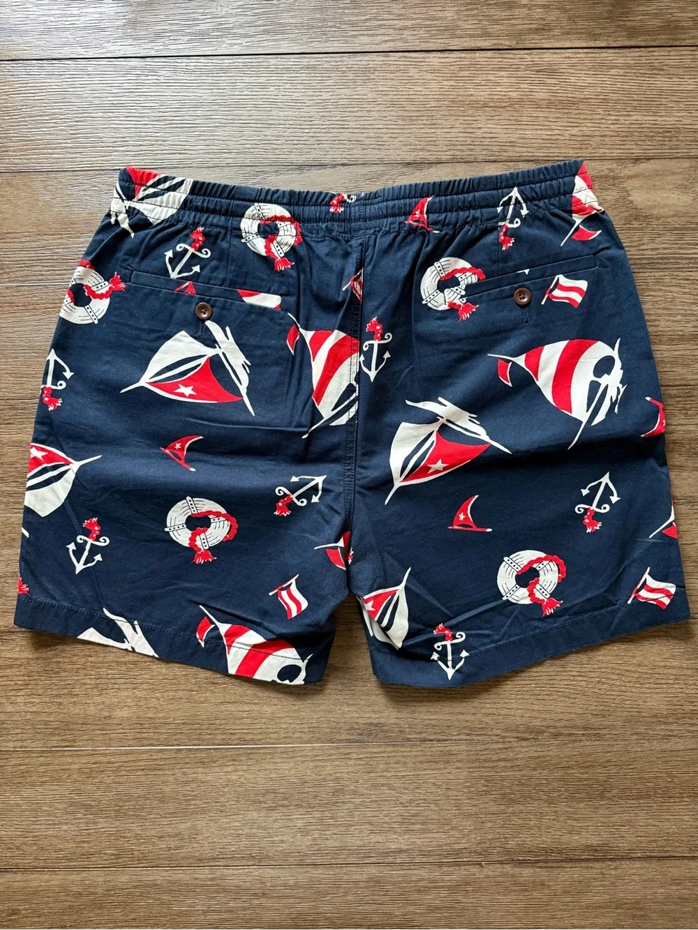 JCrew - Men’s Navy Blue Shorts with Nautical Print